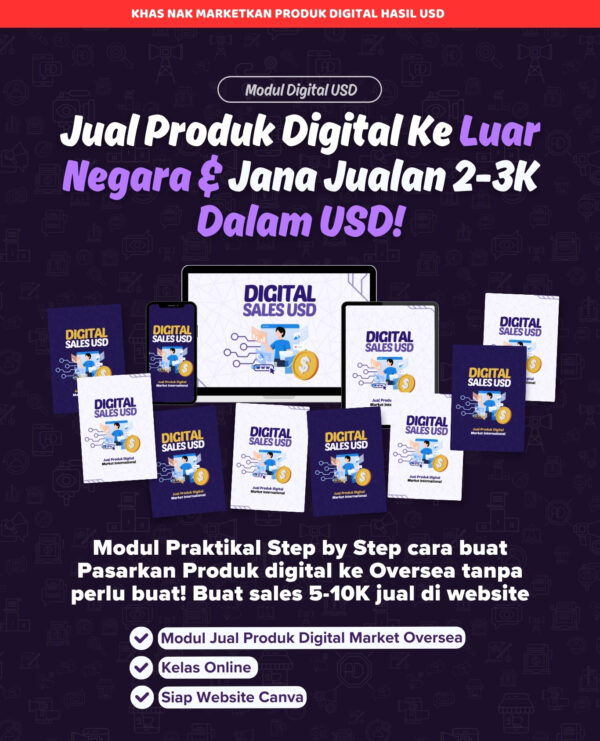 Kelas Digital USD + Rakaman + Bonus (Offer Terawal)